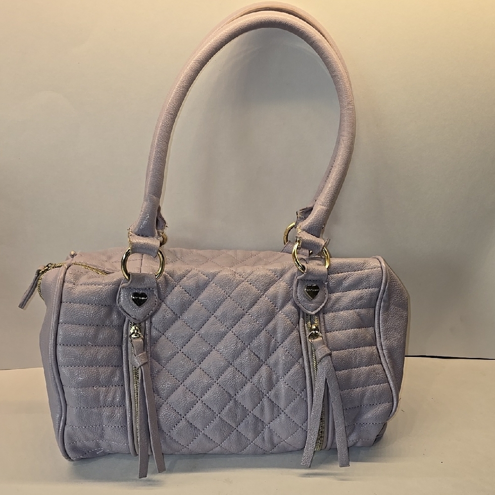 BETSEY JOHNSON Lavender Quilted Handbag